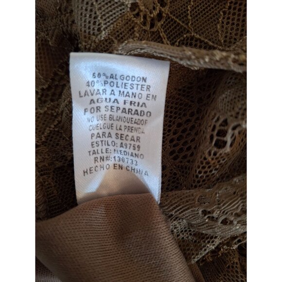 Umgee Womens Crop Top  Medium Brown Lace Flutter Sleeves Crochet USA Boho Y2K - Picture 7 of 9